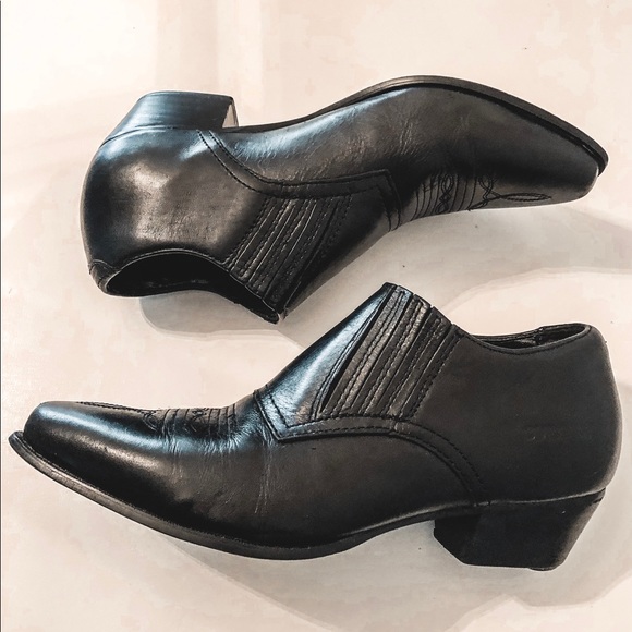 Urban Outfitters Shoes - Women’s Black Leather Western Cowboy Ankle Boot